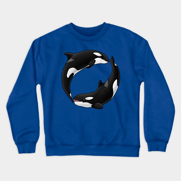 Double Orca Circle Crewneck Sweatshirt by Art by Aelia